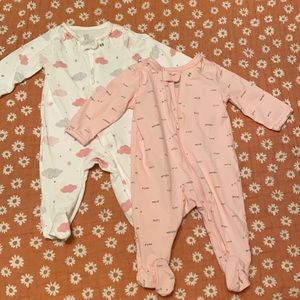 (Lot of 2) Carter’s Just One You Footie Pajama Onesies